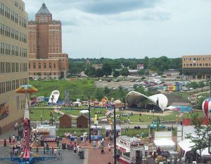 Outdoor community event in Akron Ohio